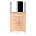 Neutrogena Healthy Skin Liquid Foundation Makeup Broad Spectrum SPF 20 Sunscreen, Medium Coverage, Vit B5, Antioxidants, All Day Wear, Warm Sand 270W Beauty & Personal Care Neutrogena