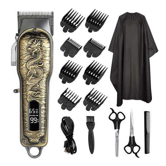EWKYLSEM Razors Hair Clipper, Professional Electric Hair Clipper USB Charging LED Smart Display Screen Multi-Functional high Power Hair Clipper(Bronze Beauty and Personal Care EWKYLSEM