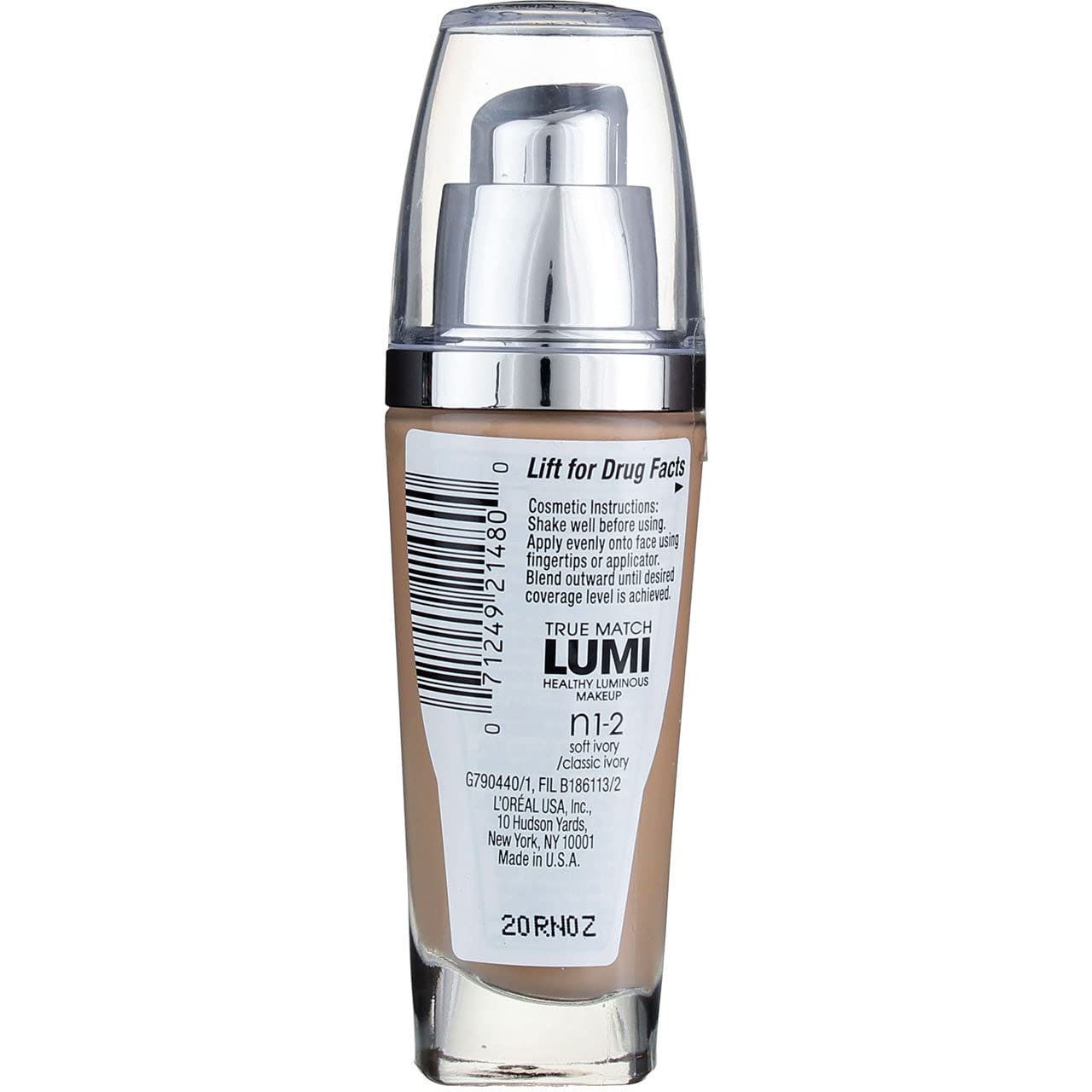 L’Oreal ParisTrue Match Lumi Healthy Luminous Makeup, Soft Ivory/Classic Ivory [N1-2], 1 oz (Pack of 2) Beauty & Personal Care L'Oreal Paris