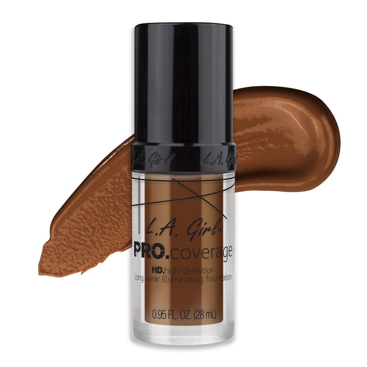L.A. Girl Pro Coverage Liquid Foundation, Rich Cocoa, 0.95 Fl Oz