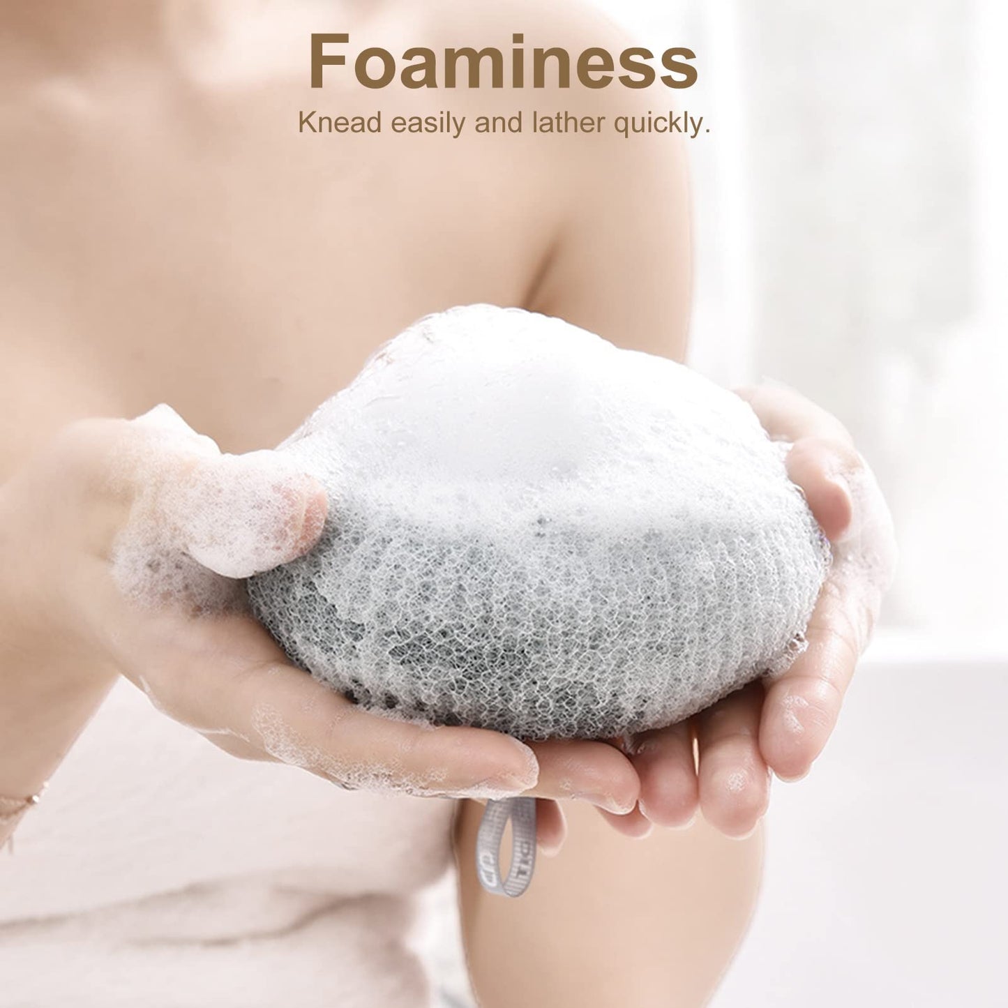 Bath Loofah Sponge, Exfoliating Bath Sponge Body Scrubber, Loofa Massage Bath Ball Sponge, Bath Sponge Shower Loofah, Mesh Pouf Bath Scrunchies Body Beauty and Personal Care Bluelans