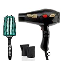 Parlux 3200 Compact Ceramic and Ionic Black Hair Dryer and Miracle Large Detangling Brush Mint Green Nylon Boar Bristles Beauty & Personal Care M Hair Designs
