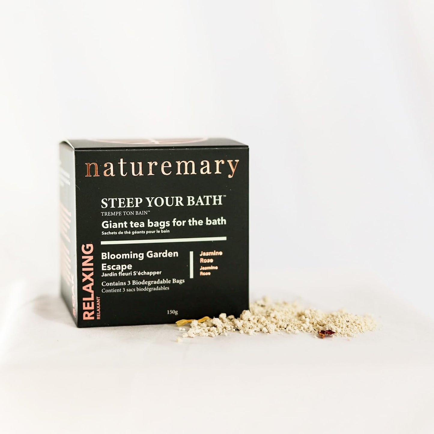 Naturemary Relaxing Steep Your Bath Blooming Garden Escape - Moisturizing Bath Soak for Dull, Tired Skin - Flower Blend - Jasmine Rose - 5.29 oz Beauty and Personal Care Naturemary