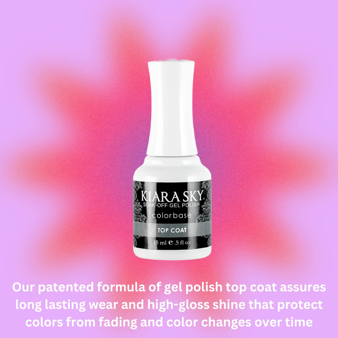 KIARA SKY Gel Polish Top Coat 0.5 fl oz + Base Coat 0.5 fl oz Duo | Soak Off Formula Beauty & Personal Care KIARA SKY