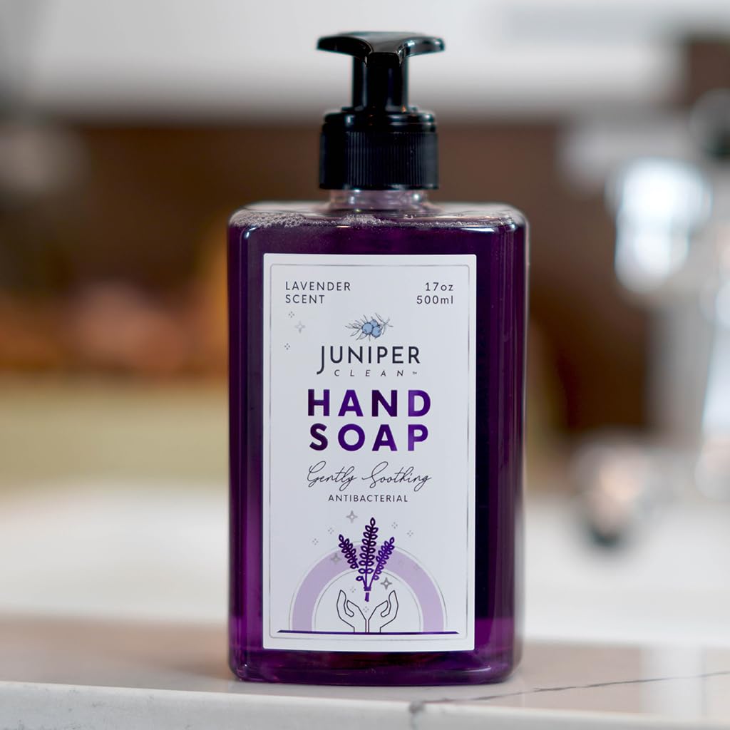 Juniper CLEAN, Antibacterial Hand Soap with Pump, Lavender Scent, Liquid Hand Soap 17 Fl Oz (Pack of 1) Beauty & Personal Care Juniper CLEAN