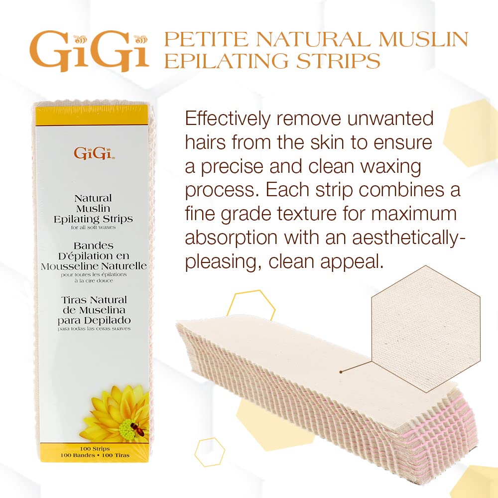 GiGi Natural Muslin Epilating Strips Large (3" x 9") 100 Strips Beauty & Personal Care GIGI