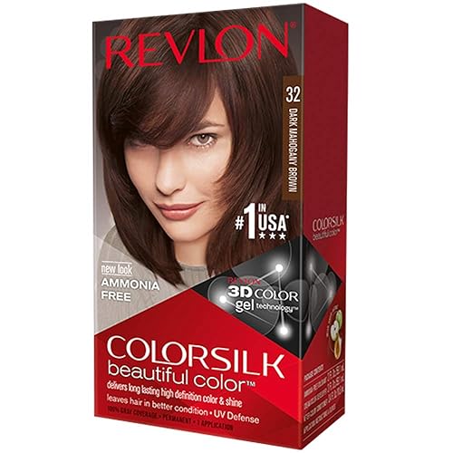 Revlon ColorSilk Hair Color, [32] Dark Mahogany Brown 1 ea (Pack of 12) Beauty & Personal Care REVLON