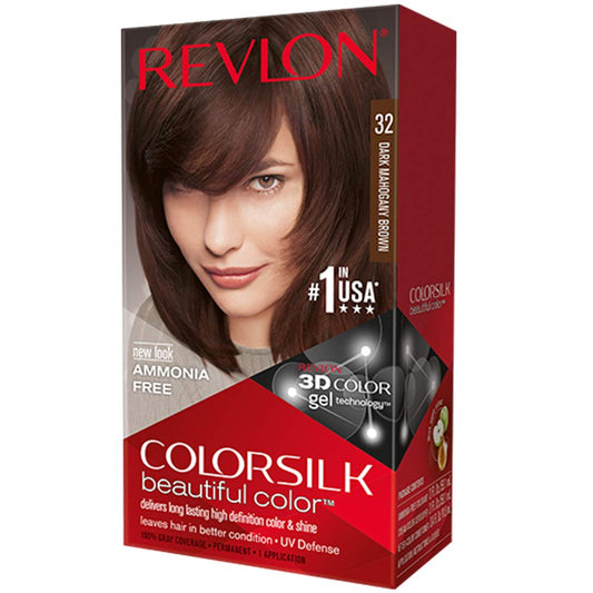 Revlon ColorSilk Hair Color, [32] Dark Mahogany Brown 1 ea (Pack of 12) Beauty & Personal Care REVLON