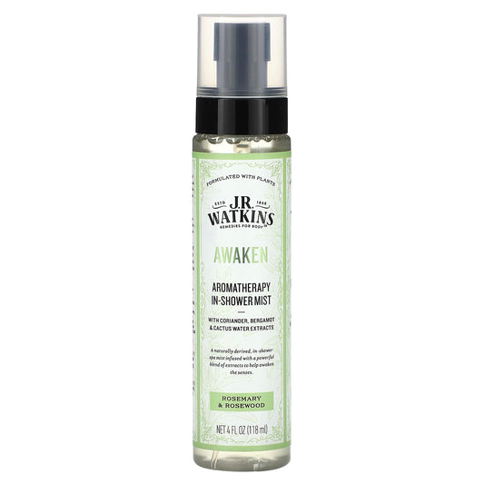 J.R. Watkins Awaken Aromatherapy in-Shower Mist, Natural Rosemary & Rosewood, 4 oz Beauty and Personal Care J.R. Watkins