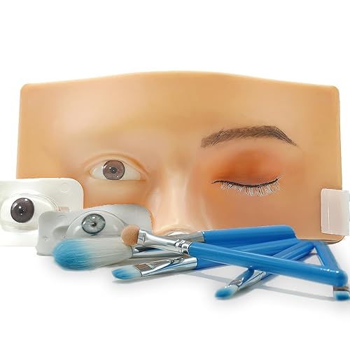 GETPUCHRA Makeup Practice face Eye Makeup Silicone Makeup Practice Board Realistic Face Model Makeup Practice Mask,With Replaceable Eyes (Eye makeup Beauty & Personal Care getpuchra