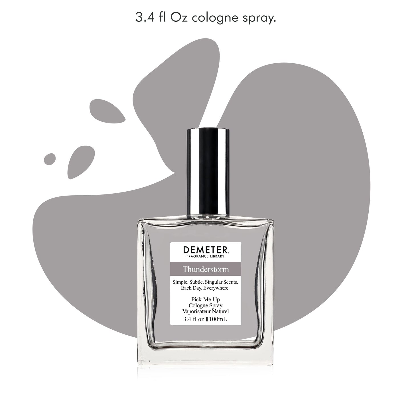 DEMETER Thunderstorm Cologne Spray - 3.4 oz - Perfume for Women Beauty & Personal Care DEMETER