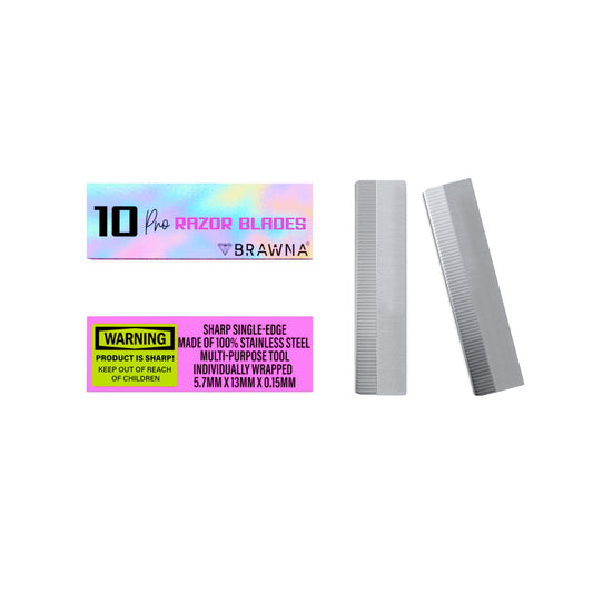 BRAWNA PMU Supplies Eyebrow Razor Blades - Stainless Steel Single Edge Razor Blades - Eyebrow Pencil Shaper - Duckbill - Shape Pencil Sharpening Tool Beauty and Personal Care BRAWNA