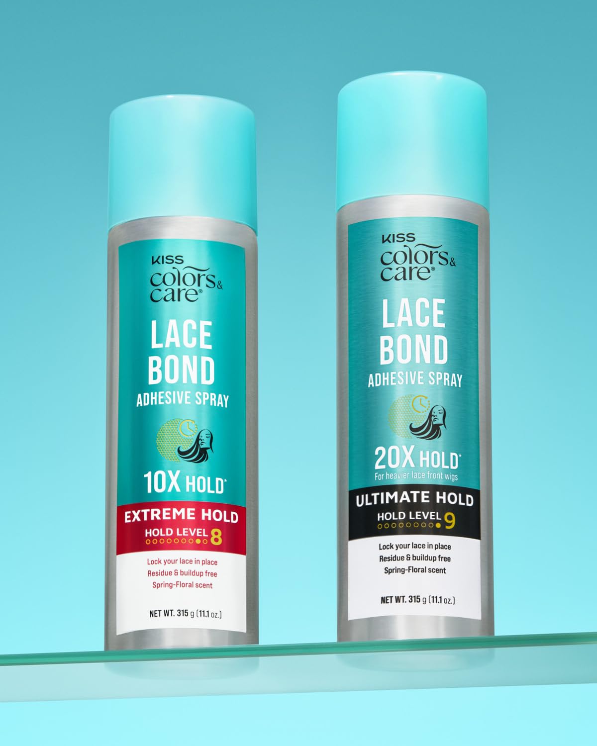 KISS Colors & Care Lace Bond Adhesive Spray – 11.1 oz Ultimate Hold, Sweat & Water-Resistant, Fast-Drying, Super Secure for Lace Frontals Beauty & Personal Care KISS COLORS & CARE