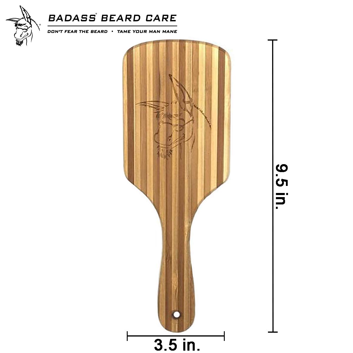 Badass Beard Care Wood Bristle Beard Brush For Men - Anti-static, 100% Bamboo & Light Weight Beauty and Personal Care Badass Beard Care