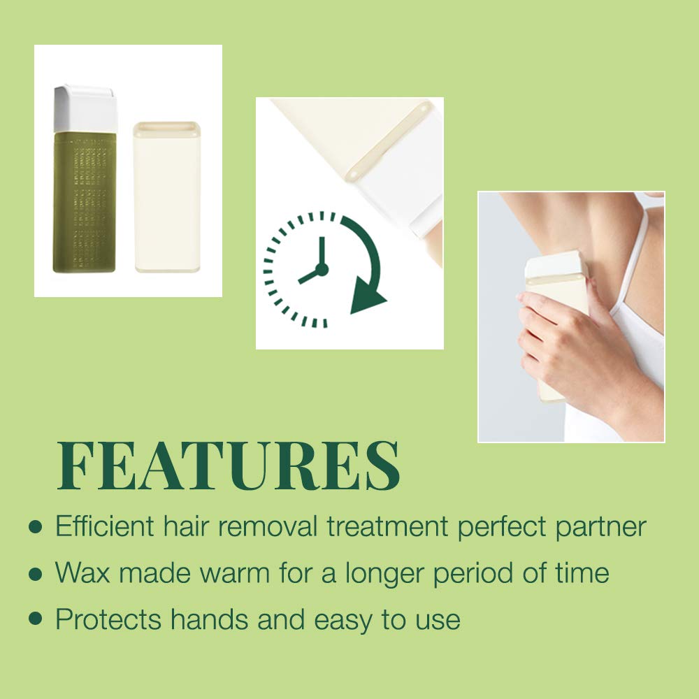 Clean + Easy Thermo Sleeve Roll On Wax Holder for Refill Cartridges, Wax Applicator Insulator, For Professional and Personal Use, 1 pc Beauty and Personal Care Clean + Easy