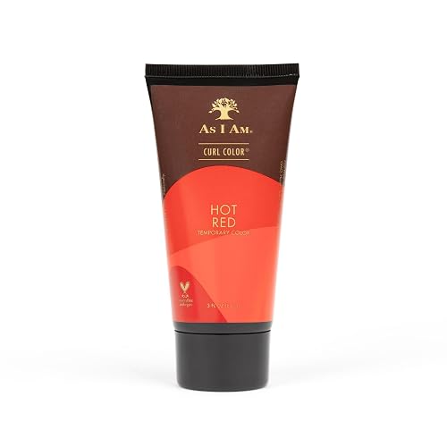 As I Am Curl Color - Hot Red - 3 oz - Temporary Color & Curling Gel - Medium Hold - Vegan & Cruelty Free Beauty & Personal Care As I Am