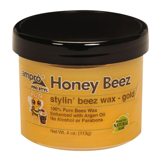 AmPro Pro Styl Beez Wax - Softens Your Hair and Provides Strong Hold - Infused with Argan Oil to Smooth and Condition Tresses - Creates Sleek Looks Beauty & Personal Care AmPro