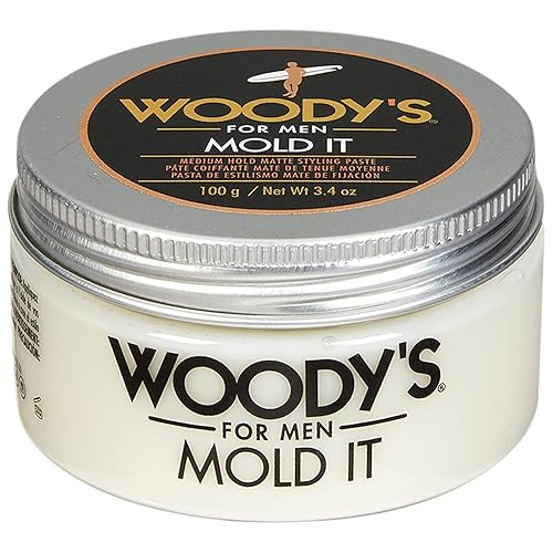 Woody's Mold It Matte Hair Paste for Men - Medium Hold, Matte Finish Styling Clay Pomade For Men Alternative, Adds Texture & Volume, 3.4 oz Beauty & Personal Care Woody's