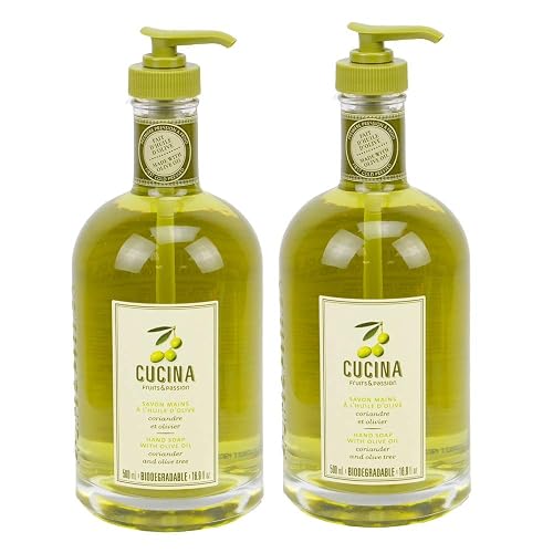 Cucina Purifying Hand Wash Coriander and Olive Tree 16.9 Fl Oz Glass Bottle by Cucina Beauty & Personal Care Cucina