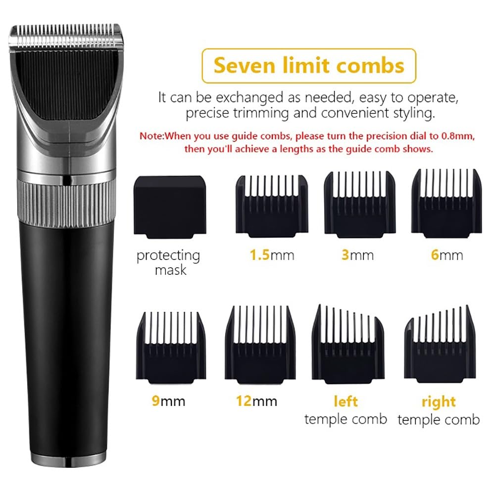 RASRGTRQ Mens Hair Clippers, Professional Hair Clipper for Men Beard Trimmer Machine for Shaving Hair Trimmer Hair Cutting Machine Beard Trimmer Fast Beauty and Personal Care RASRGTRQ