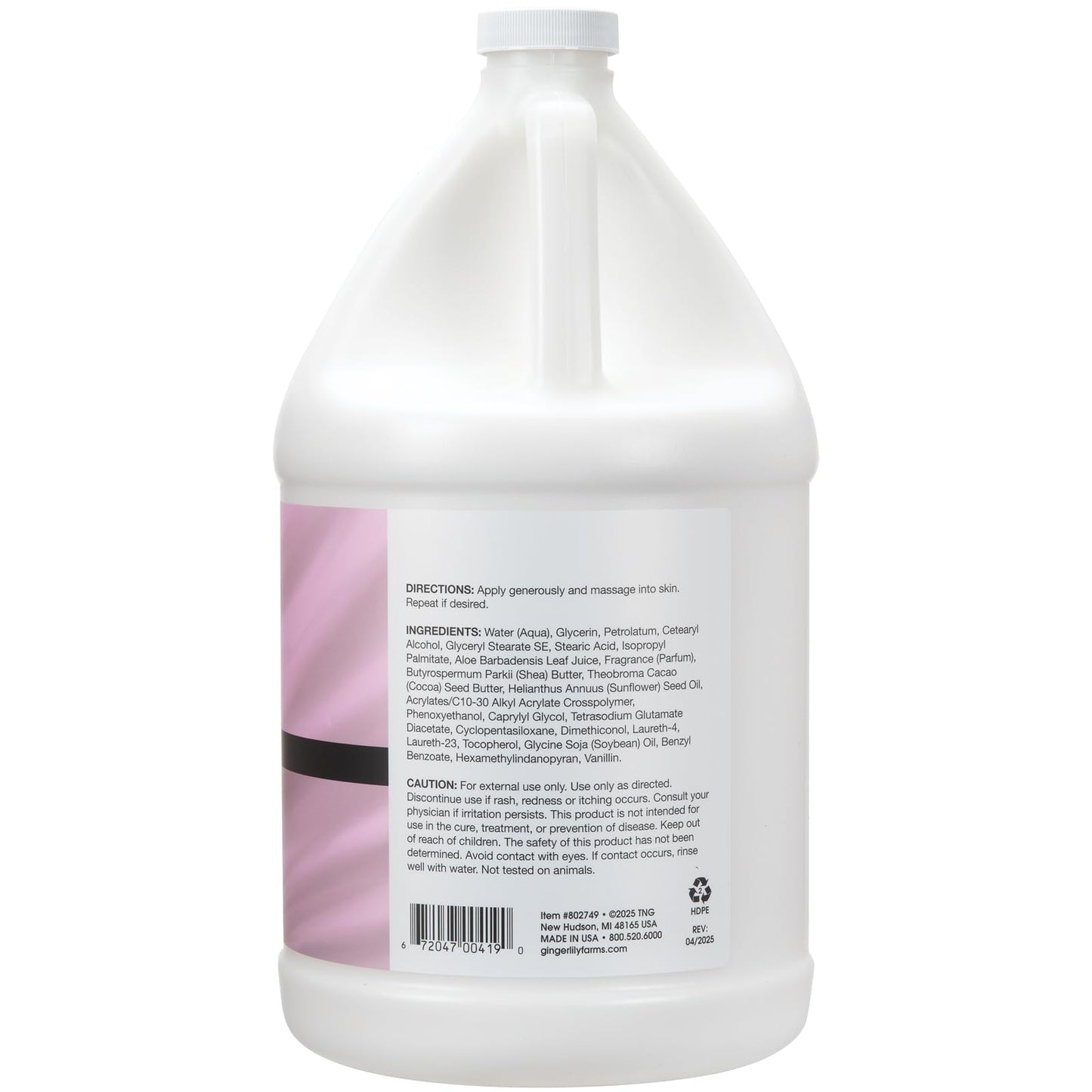 Ginger Lily Farms Botanicals Shea Indulgence 24H Deep Hydration Body Lotion, 100% Vegan & Cruelty-Free, Vanilla Sugar Bliss Scent, 1 Gallon (128 fl Beauty & Personal Care Ginger Lily Farms