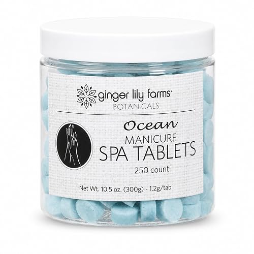 Ginger Lily Farms Botanicals Manicure Spa Tablets, Effervescent Hand Soak for Nail Salons, Softens Cuticles & Calluses, with Jojoba & Tea Tree Oil Beauty & Personal Care Ginger Lily Farms