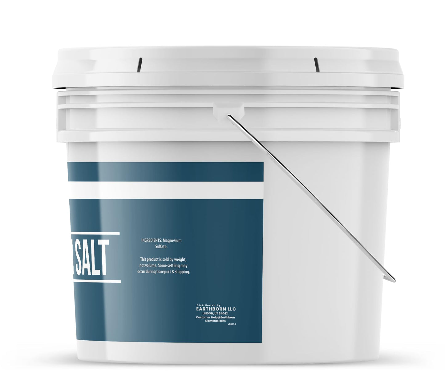 Earthborn Elements Epsom Salt (1 Gallon), Resealable Bucket, Magnesium Sulfate Soaking Solution, All-Natural Beauty and Personal Care Earthborn Elements