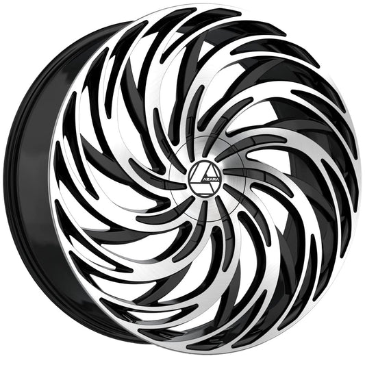 Azara AZA-531 22x8.5 5x112 5x114.3 +38 Cb 74.1 Gloss Black & Machined Beauty & Personal Care Azara