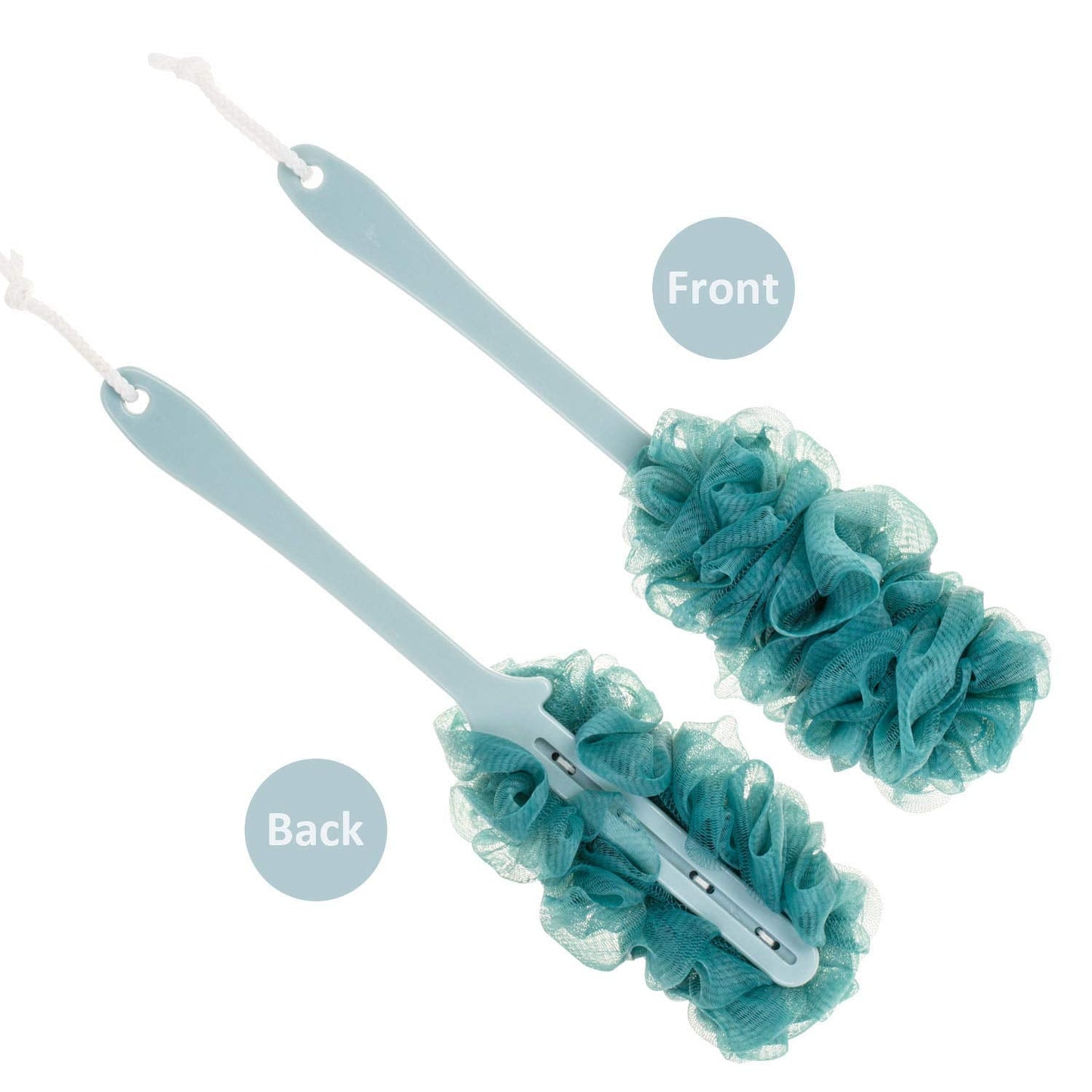 Arswin Back Scrubber for Shower, Loofah Long Handle Bath Body Brush, Soft Nylon Mesh Sponge On a Stick for Shower Men Women Kids Elderly, Exfoliating Beauty & Personal Care Arswin
