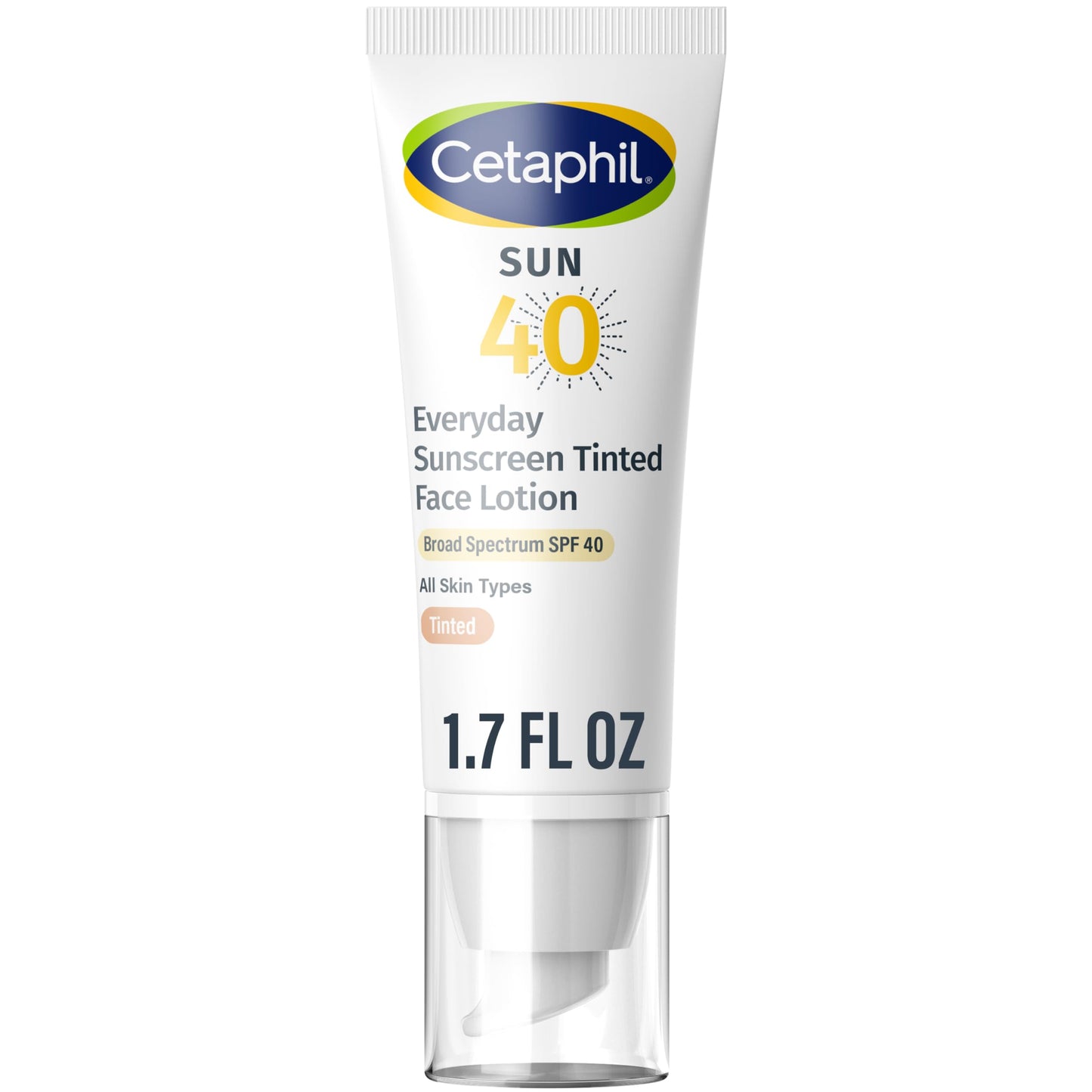 CETAPHIL Everyday Sunscreen Tinted Face Lotion, 1.7 fl oz, Travel Size Sunscreen, 100% Mineral UVA/UVB Filters: Titanium Dioxide & Zinc Oxide, SPF 40 Beauty & Personal Care Cetaphil