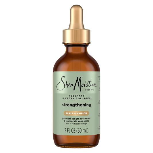 Shea Moisture Strengthening Scalp & Hair Oil Rosemary & Vegan Collagen To Protect The Scalp And Strengthen Hair With ScalpBoost Technology Beauty & Personal Care SheaMoisture