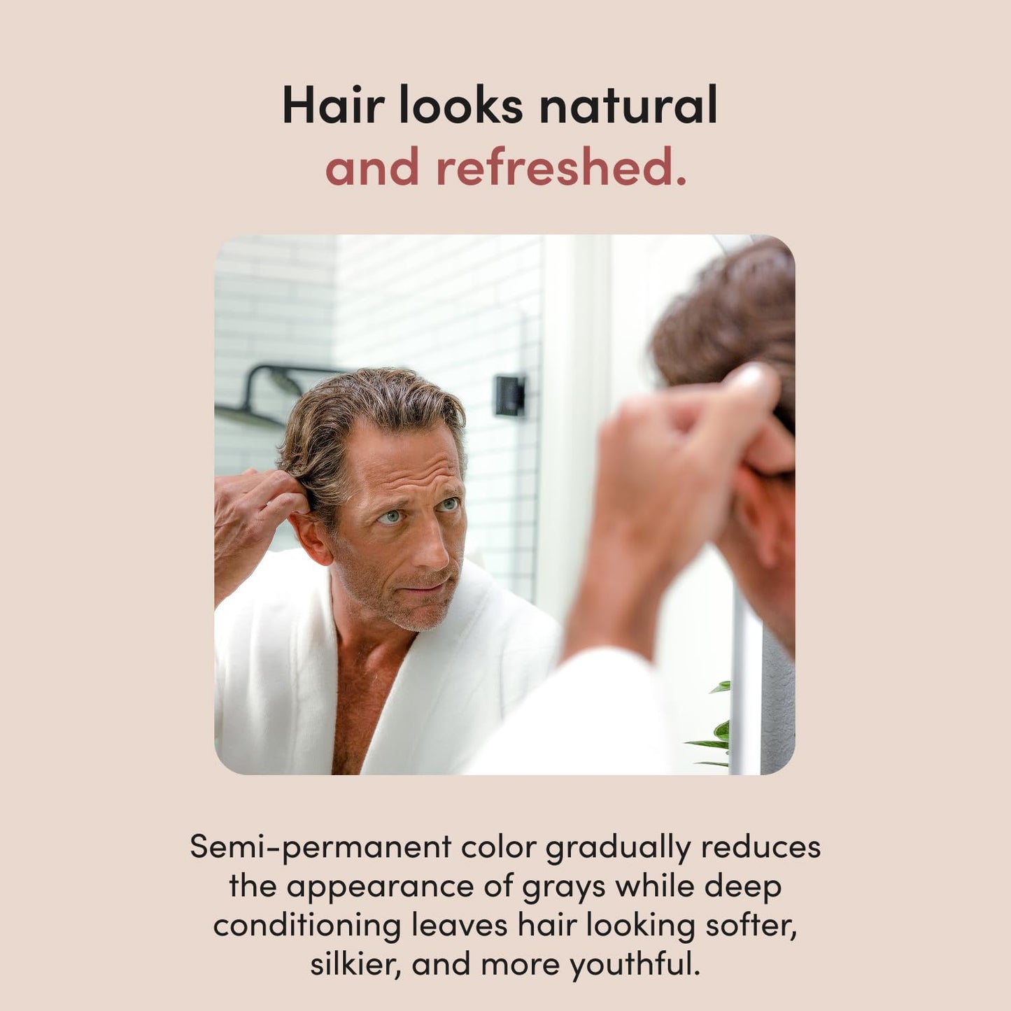 hims Under Cover Hair Color & Conditioner - With Argan Oil - Semi-Permanent In-Shower Hair Dye - Blends Grays Naturally - Sulfate-Free & Cruelty-Free Beauty & Personal Care HIMS & HERS