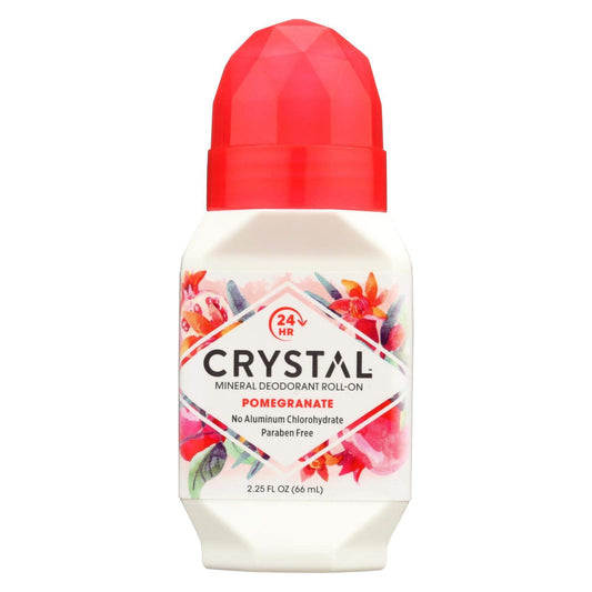 Crystal Essence Mineral Deodorant Roll-On, Pomegranate 2.25 oz Beauty and Personal Care Crystal Essence