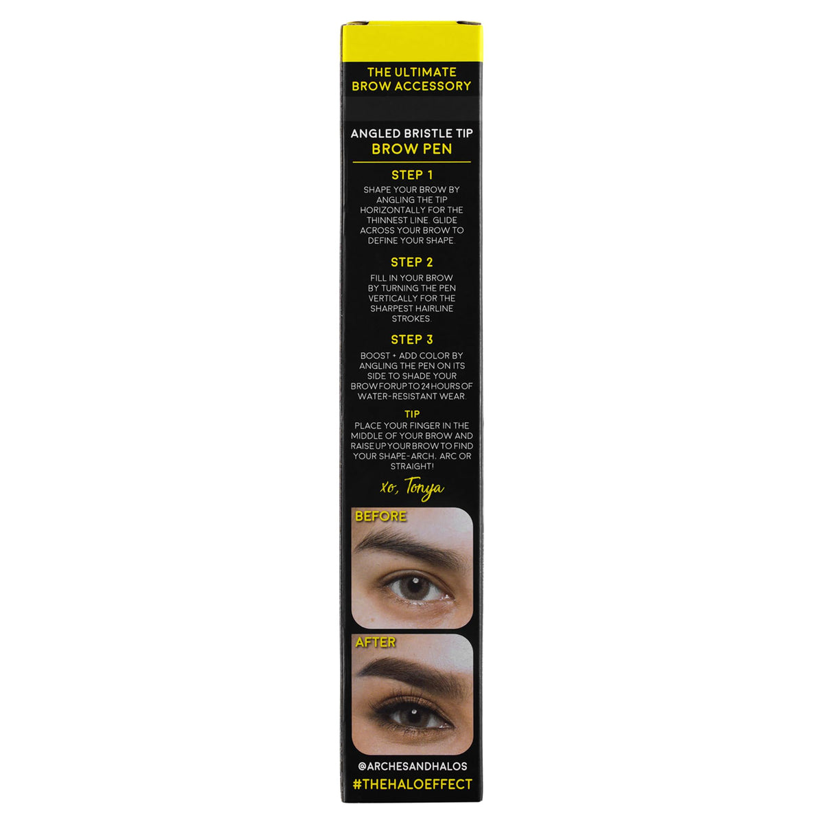 Arches and Halos Angled Bristle Tip Waterproof Brow Pen - Water Based and Smudge Proof Eyebrow Pencil - Extended Wear - Espresso - 0.051 oz Beauty & Personal Care Arches & Halos
