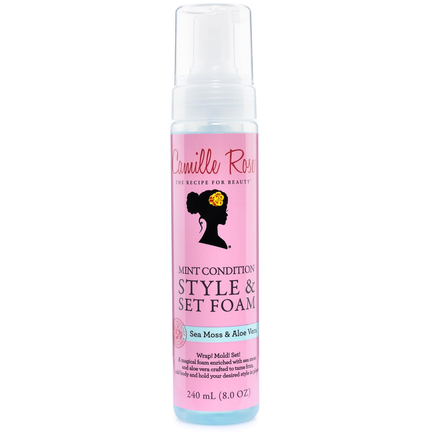 Camille Rose Style & Set Foam, Mint Condition - Sea Moss & Aloe Vera Hair Styling Mousse, Curl Defining, Volumizing + Frizz Control, 8 Oz Beauty & Personal Care Camille Rose