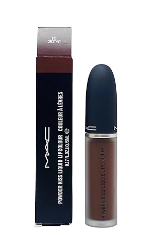 MAC Cosmetics Powder Kiss Liquid Lipcolour - 955 Chestnut (Deep warm brown) .17 oz / 5 ml Beauty & Personal Care MAC