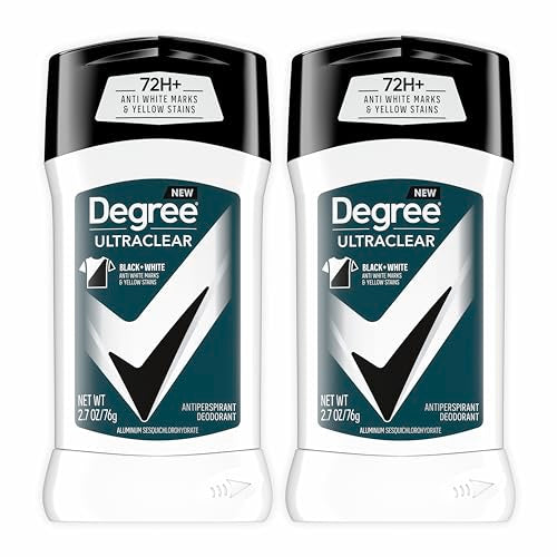 Degree Men UltraClear Antiperspirant Deodorant Black+White 2 Count 72-Hour Sweat & Odor Protection Antiperspirant For Men With MotionSense Technology Beauty and Personal Care Degree