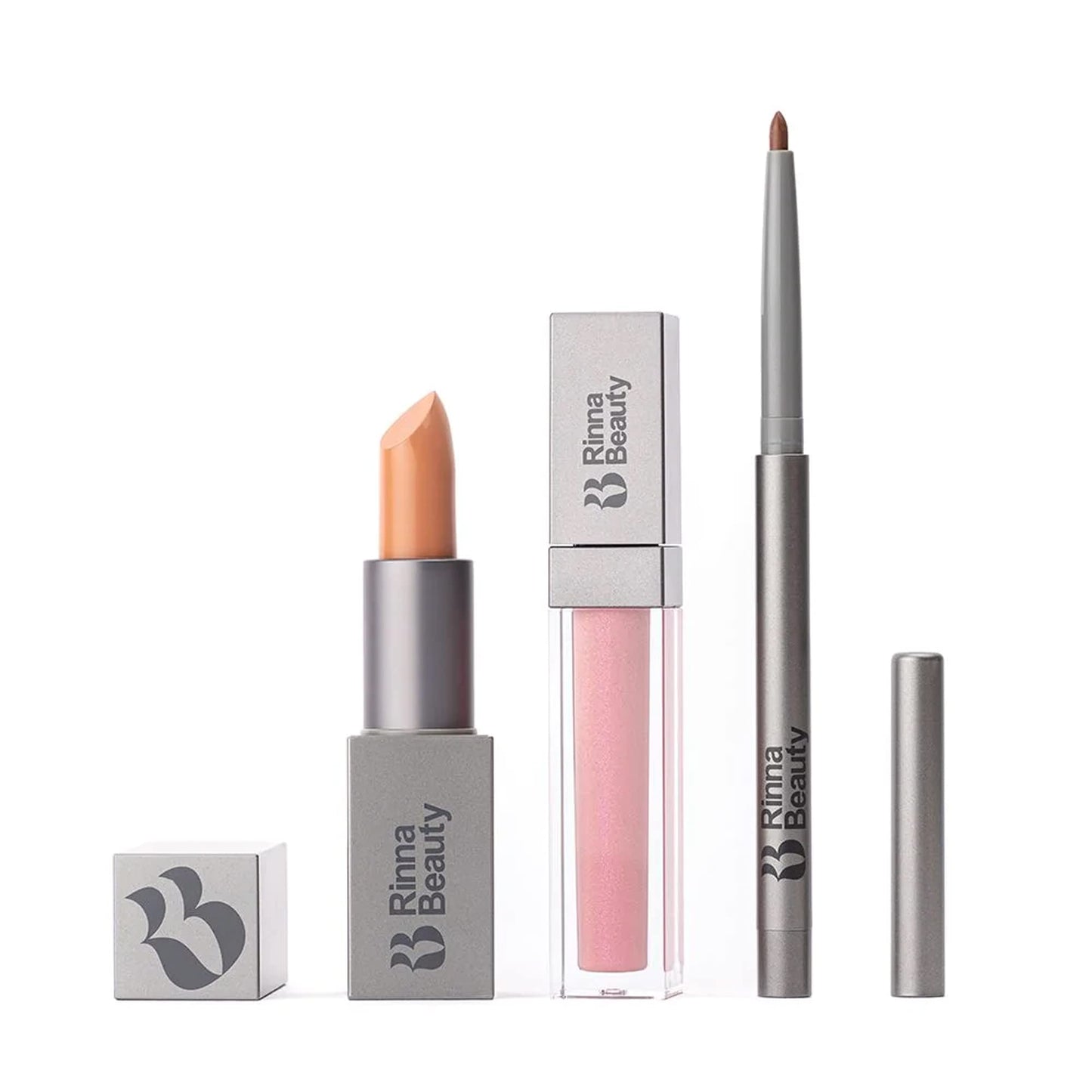 Rinna Beauty Icon Lip Kit - Delilah - All-in-One Lip Kit Includes Lipstick, Lip Gloss, Lip Liner - PINK NUDE look - Anti-Aging, Moisturizing, Beauty & Personal Care Rinna Beauty