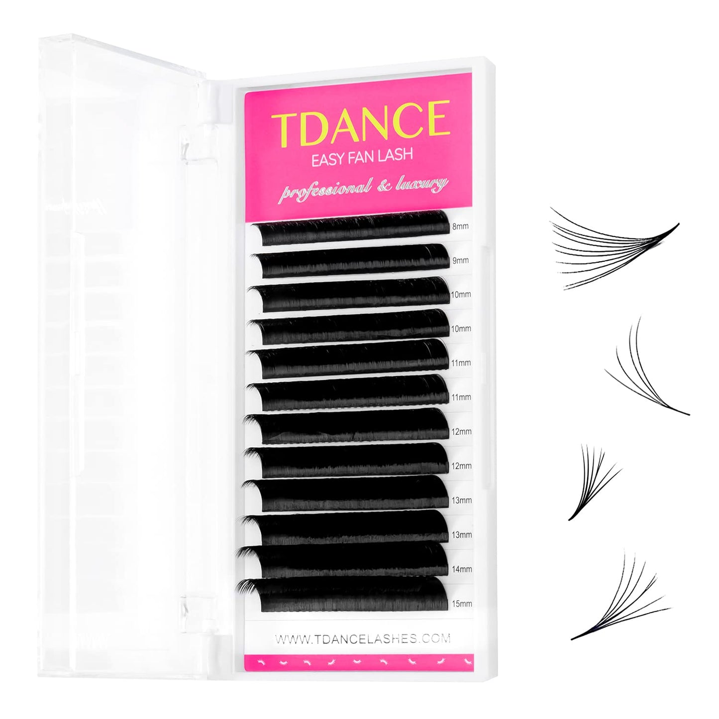 TDANCE Colorful Easy Fan Volume Lashes Eyelash Extension Supplies Rapid Blooming Volume Eyelash Extensions Thickness 0.07 DD Curl Mix 8-15mm Self Beauty and Personal Care TDANCE Default Title