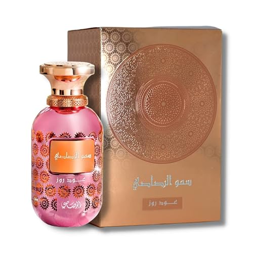 Rasasi Somow Al Oud Rose - Eau de Parfum 100ML (3.4 OZ) - Premium Arabian Perfume For Women, A Remarkable Women Perfume Long-Lasting Fragrance Beauty & Personal Care RASASI