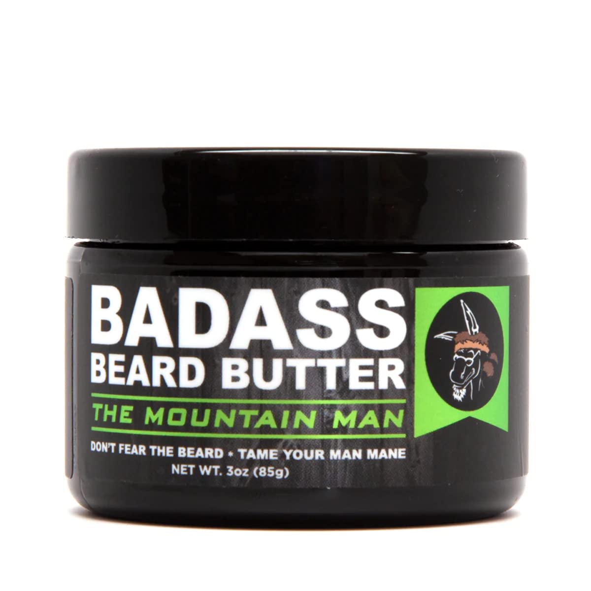 Badass Beard Care Beard Butter For Men - THE MOUNTAIN MAN, 3 oz - Made of Natural Ingrediens for Healthy, Soften and Itchness Free Beard and Mustache Beauty and Personal Care Badass Beard Care