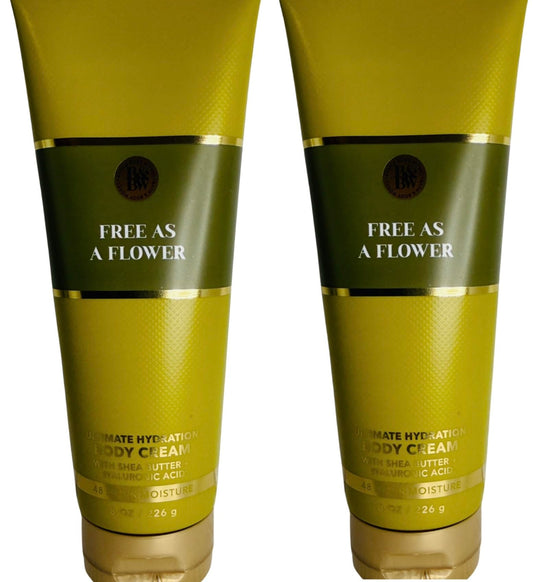 Bath & Body Works Womens Free As A Flower Ultimate Hydration Body Cream 8 Ounces Pack of 2 Beauty & Personal Care Bath & Body Works