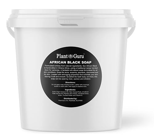Plant Guru Raw African Black Soap Paste 8 lbs. Bulk Wholesale - Pure & Natural Traditional Skincare for Face, Body & Hair | Handmade Cleanser for All Beauty & Personal Care Plant Guru