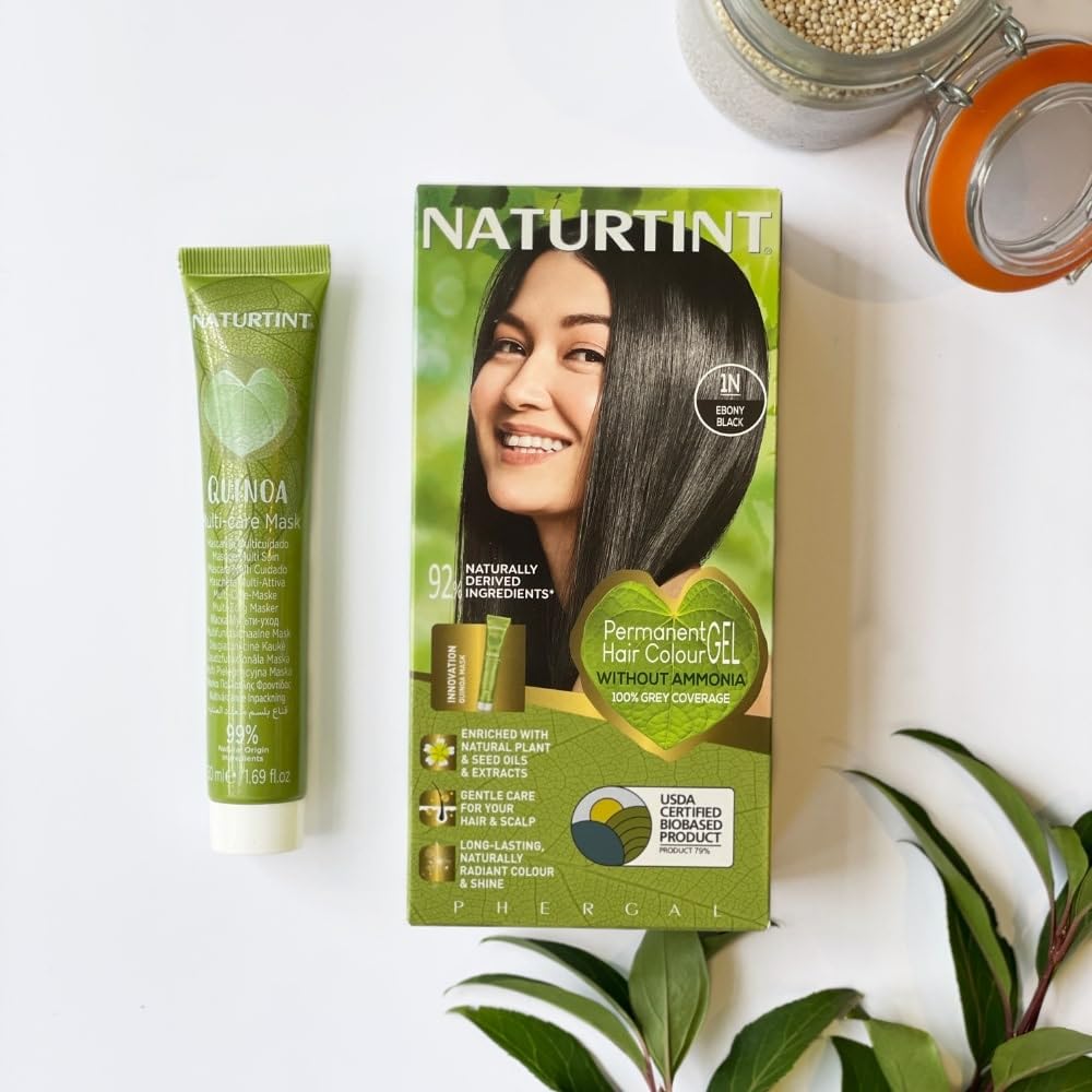 Naturtint 1N Ebony Black Hair Color, 5.07 FZ Beauty & Personal Care Naturtint