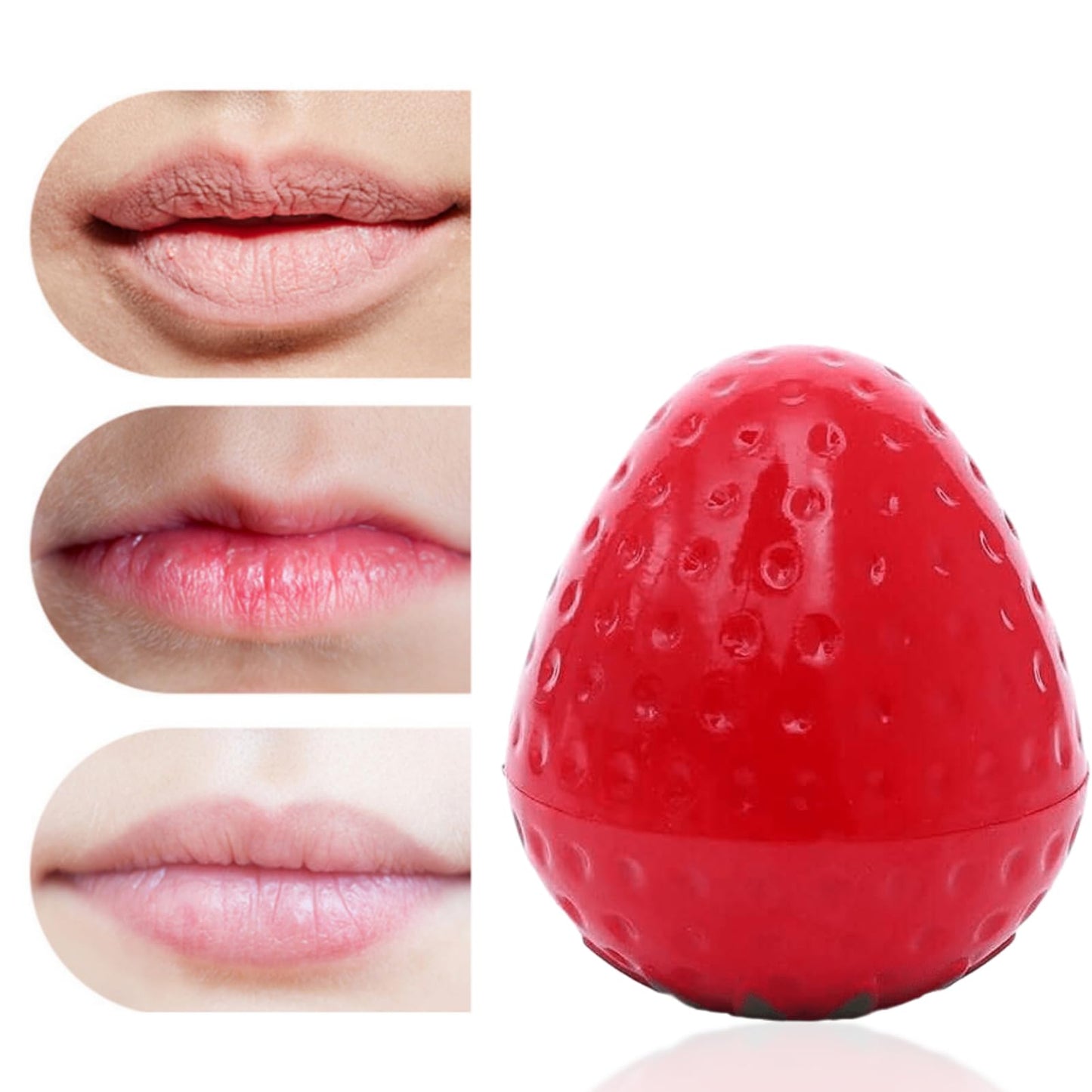 24 Pieces Lip Balm Strawberry Lovely Shaped Women Girl Lip Balm Lasting Moisturizing Lip Beauty and Personal Care Dioche