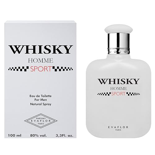 WHISKY SPORT Eau de Toilette for Men - Fresh and Energizing Scent with Mandarin, Ginger and Amber - For the Dynamic and Competitive Man - Made in Beauty & Personal Care Evaflor