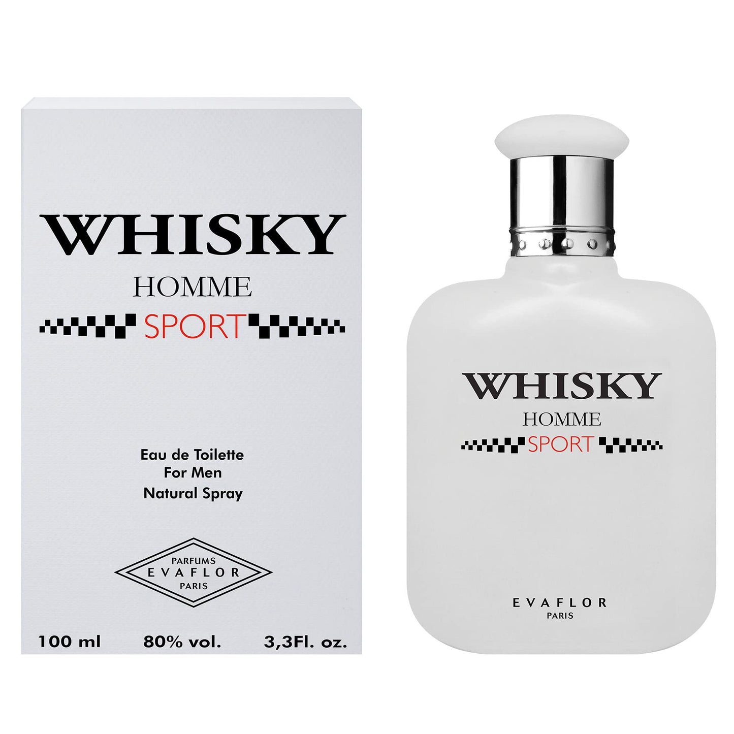 WHISKY SPORT Eau de Toilette for Men - Fresh and Energizing Scent with Mandarin, Ginger and Amber - For the Dynamic and Competitive Man - Made in Beauty & Personal Care Evaflor