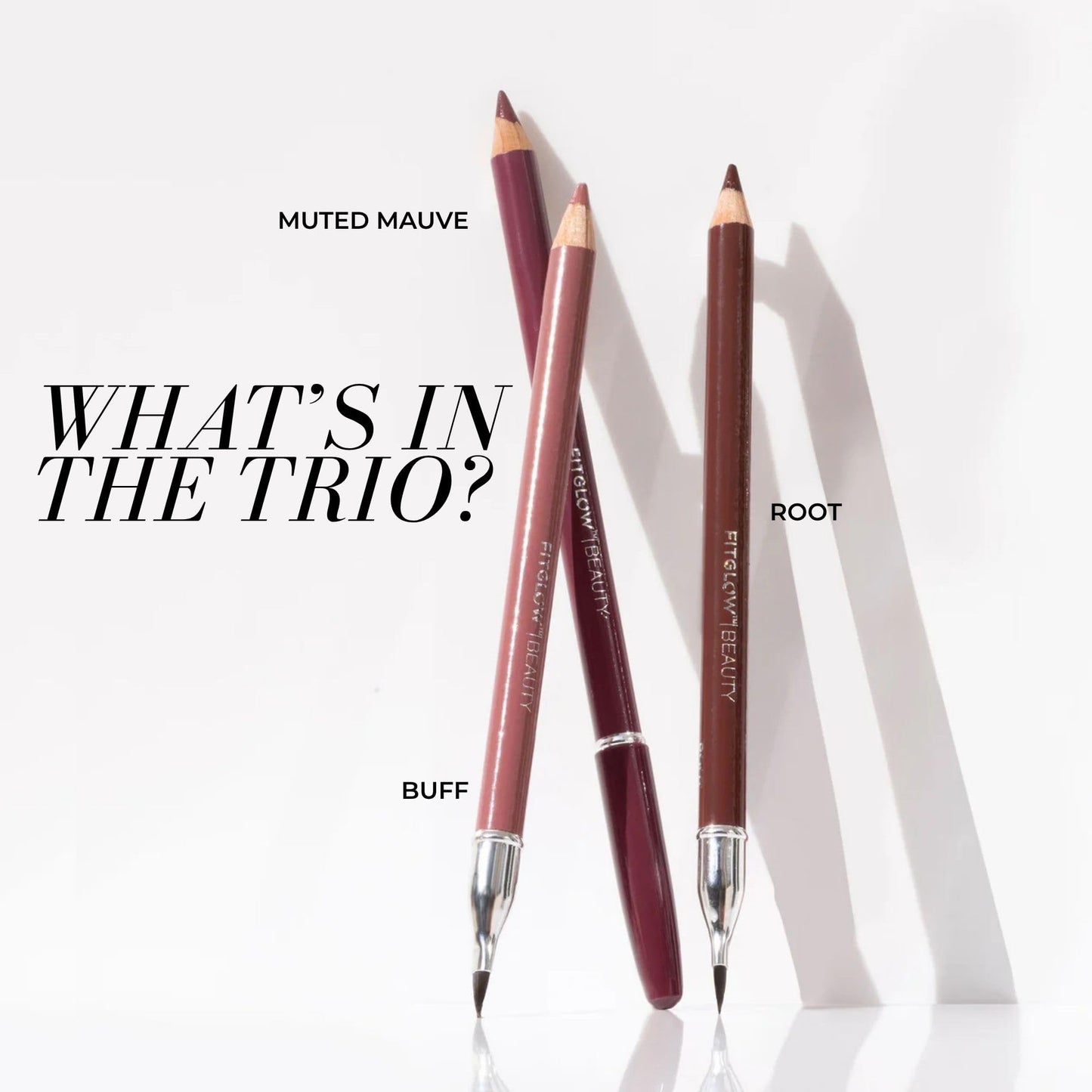 FITGLOW Beauty Vegan Lip Liner Pencil Trio | Hydrating Plumping Lip Liner Kit with Blending Brush | Smudge-Proof Lip Perfector | Define & Sculpt | Beauty & Personal Care FITGLOW
