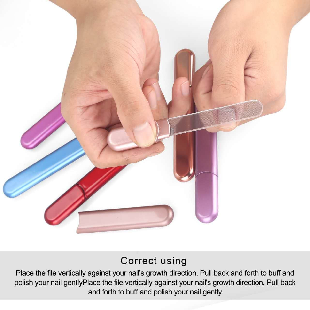 MiDenso Premium Glass Nail File with Case, Crystal Diamond Salon Best Beauty Nail Buffer for Natural and Acrylic Nails Christmas Gift for Woman Beauty & Personal Care MiDenso