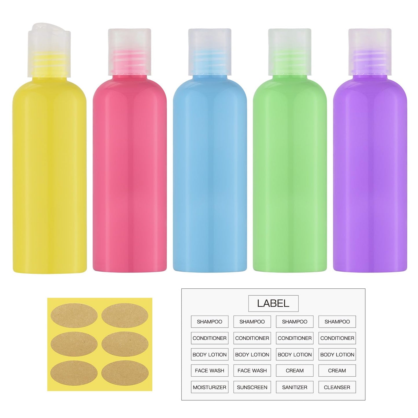 Travel Bottles for Toiletries 3.4 oz - Travel Size Containers for Shampoo Plastic - Small Empty Lotion Squeeze Bottle for Liquid TSA Approved - Leak Beauty & Personal Care owlyee